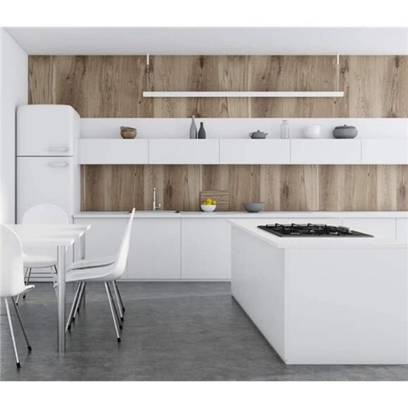 197"x17.7"White Peel and Stick Wallpaper White Contact Paper Waterpoof Wallpaper - Picture 6 of 7